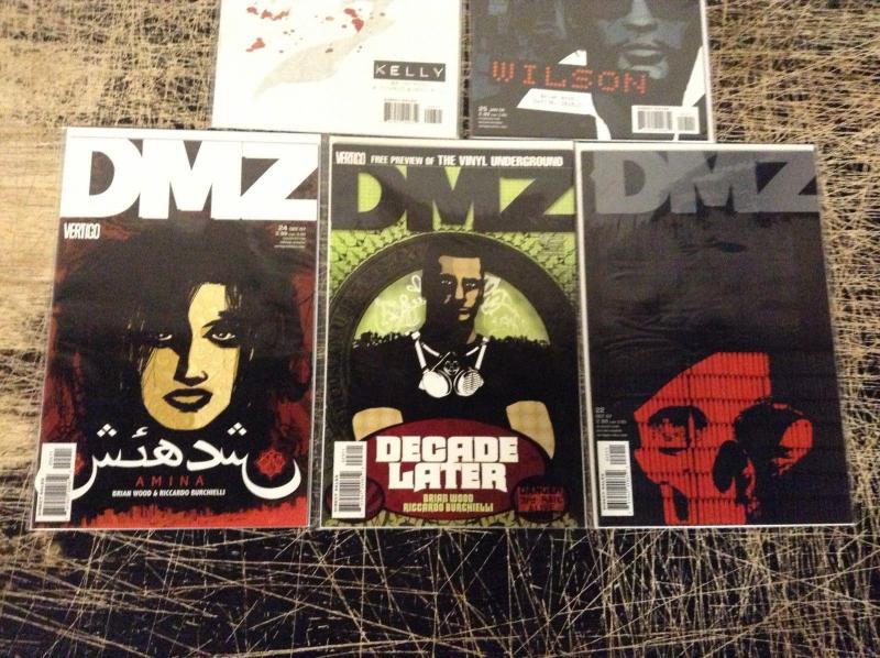 Lot Of 5 DMZ DC Vertigo Comic Books # 22 23 24 25 26 Show Upcoming Brian Wood R9