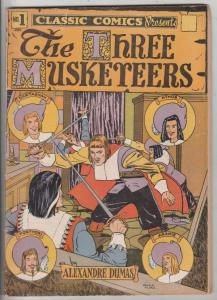 Classics Comics #1 (Jul-44) VG+ Affordable-Grade The Three Muskateers