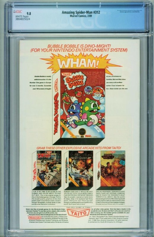 Amazing Spider-man #312  1989 - Marvel -CGC 9.8 - Comic Book-3804835024