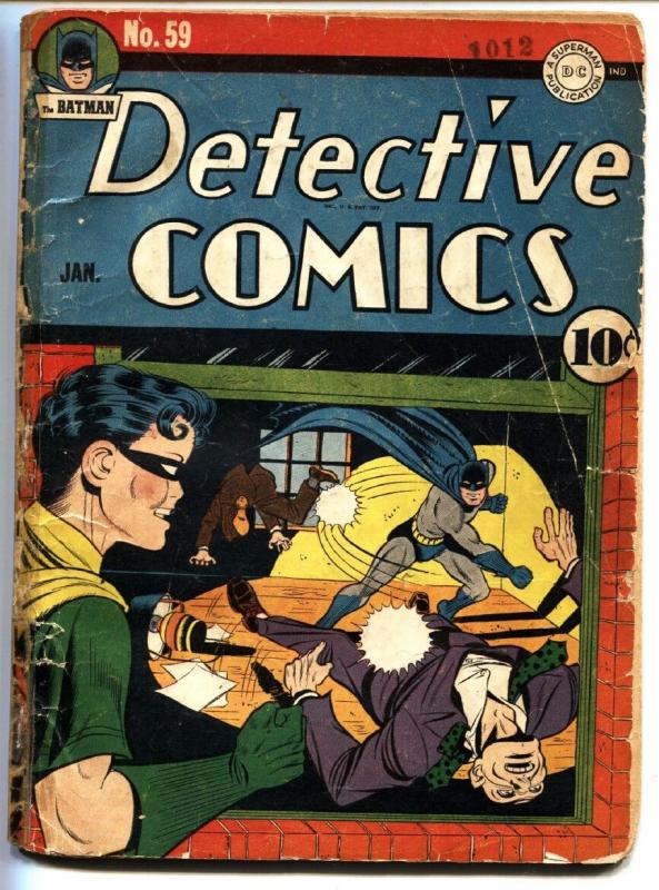 DETECTIVE Comics #59 1942 Batman-Robin-2nd appearance of Penguin-Golden-Age Comi