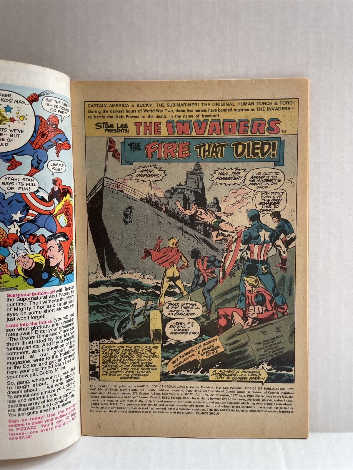 Invaders #8 NM- 9.2 1st Union Jack Cover, a Beautiful Classic Marvel Comics  c187 | Comic Books - Bronze Age, Marvel, Invaders, Superhero