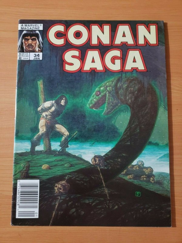 Conan Saga #34 ~ NEAR MINT NM ~ 1990 Marvel Comics