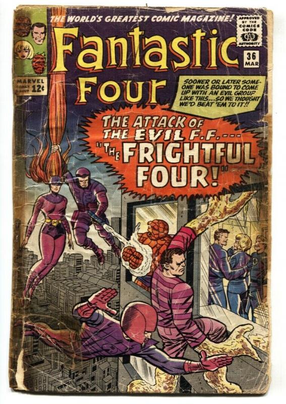 Fantastic Four #36 1965-1st appearance Medusa Frightful Four