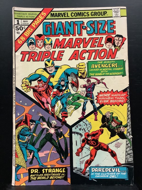 Giant-Size Marvel Triple Action #1 (1975) FN condition