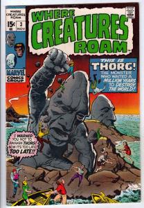 Where Creatures Roam #3 (Nov-70) VF High-Grade Khan