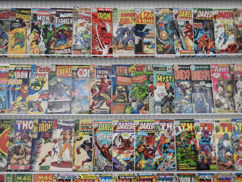 Huge Lot 170+ Silver/Bronze Comics W/ Daredevil, Iron Man, Thor, +More! See Desc