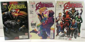 Uncanny Avengers Lot 3 #3, 5, 6 2016 Marvel 9.4 Cable Rogue Gambit Deadpool
