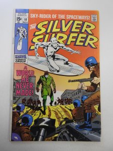 The Silver Surfer #10 (1969) GD+ Condition centerfold detached, ink fc