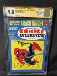 Comics Interview 81 - CGC SS 9.0 Signed Todd McFarlane - Spider-Man 1 1990 RARE 