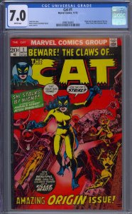 CAT #1 CGC 7.0 1ST CAT GREER GRANT LATER BECOMES TIGRA WALLY WOOD WHITE PAGES