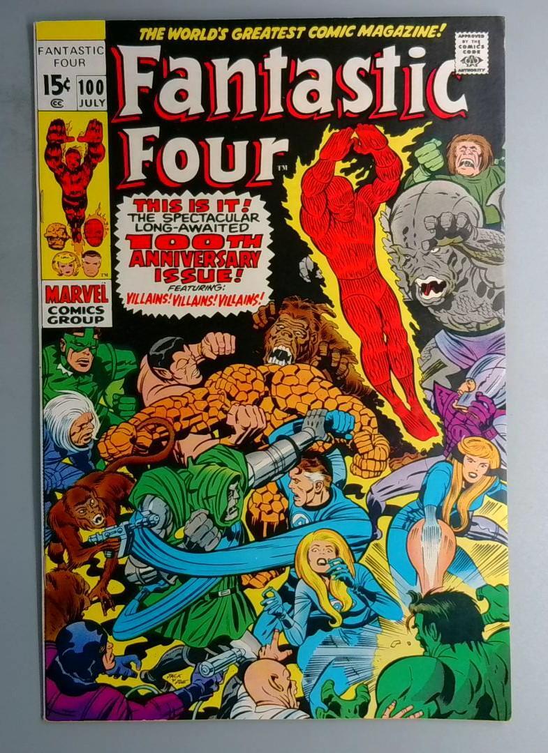 Fantastic Four #100 VF/NM Mad Thinker & Puppet Master Marvel 1970 BW1