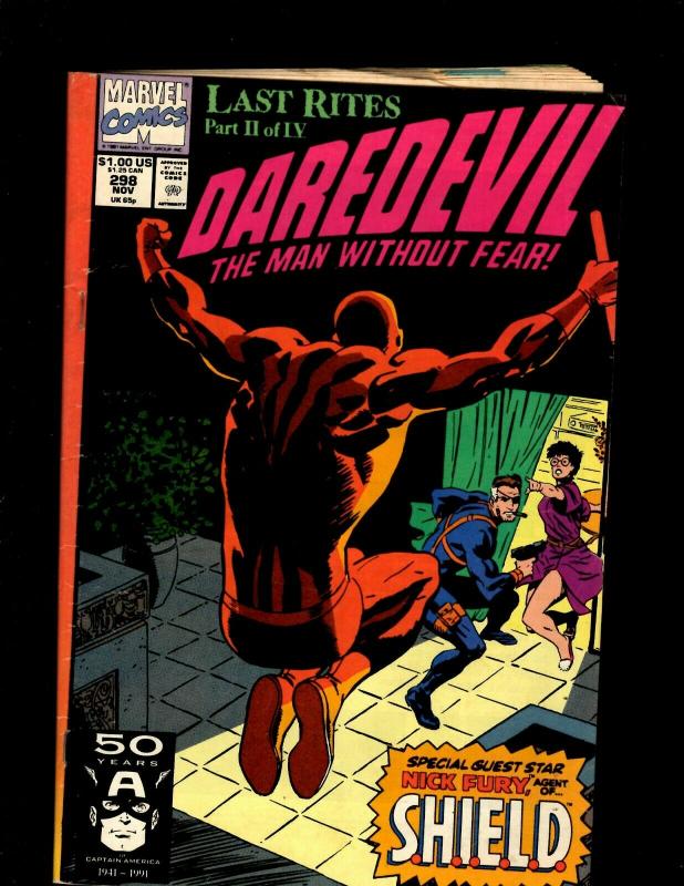 Lot of 7 Daredevil Marvel Comic Books #264 265 266 267 279 289 298 J369