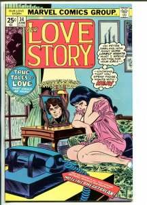 Our Love Story #34 1975-Marvel-John Romita-Buscema-lingerie-Spiderman-VF