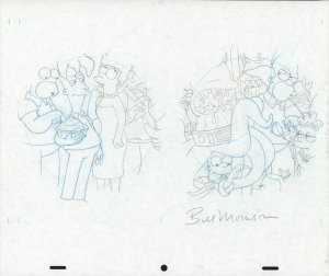The Simpsons Season 4 DVD Disk Art - Sideshow Bob & Aliens art by Bill Morrison