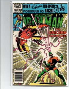 The Invincible Iron Man #154 newsstand - 1982 - Very Fine