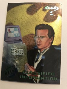 CLASSIFIED INFO #27 card : BATMAN FOREVER Metal 1995 Fleer; NM/M, Ben Afflect