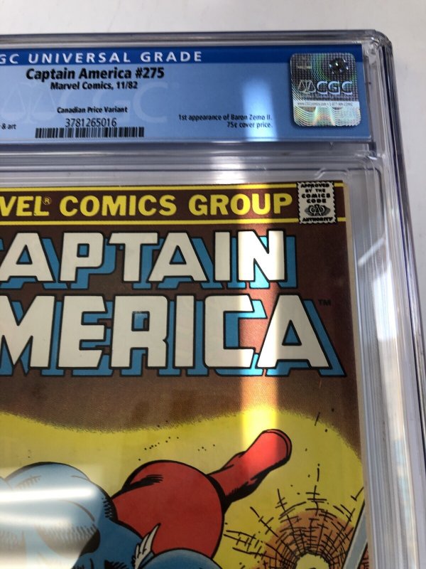 Captain America (1982) # 275 (CGC 9.0 WP To OWP) 1st App Baron Zemo II | CPV