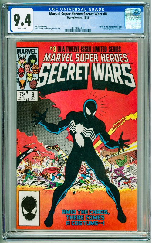 Marvel Super Heroes Secret Wars #8 CGC 9.4! White Pages!