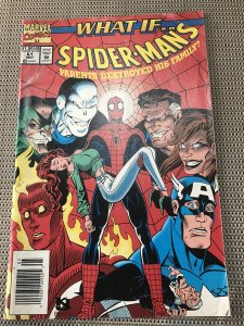 WHAT IF #61 Newsstand : Marvel 5/94 Fn/VF; has Spider-Man promo card; Family