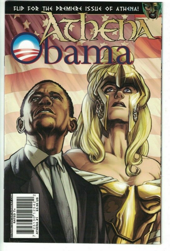 Athena #1 VF Barack Obama flip-cover variant - Dynamite 2009 - bad girl comic