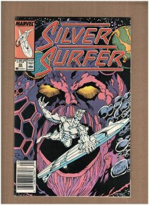 Silver Surfer #22 Newsstand Marvel 1989 Ron Lim EGO THE LIVING PLANET VF 8.0