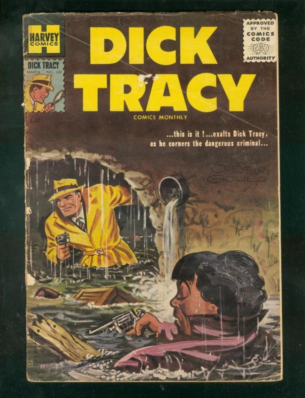 DICK TRACY #112 1957-CHESTER GOULD-HARVEY COMICS-ATOMIC VG-