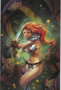 The Invincible Red Sonja # 7 Elias Chatzoudis 1:7 Virgin Variant Cover !!  NM 