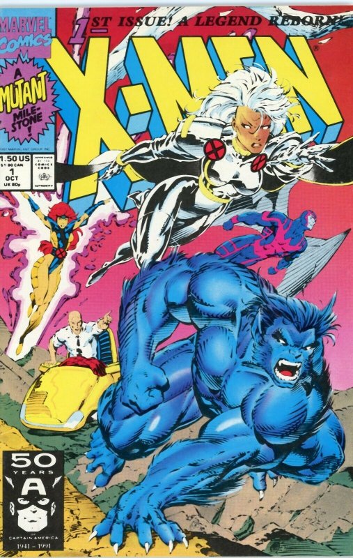 X-MEN #1 (Vol. 2) Marvel Comics 1991 Chris Claremont Jim Lee