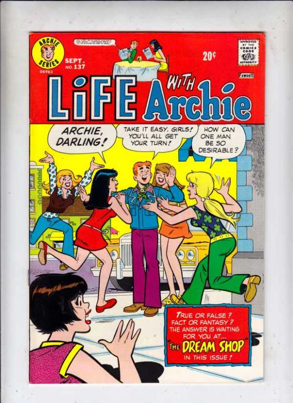 Life with Archie #137 (Sep-73) FN- Mid-Grade Archie, Jughead, Betty, Veronica...