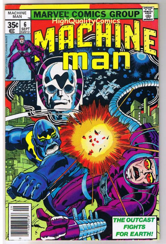 MACHINE MAN #6, VF, Jack Kirby, Living Robot, 1978, more JK in store
