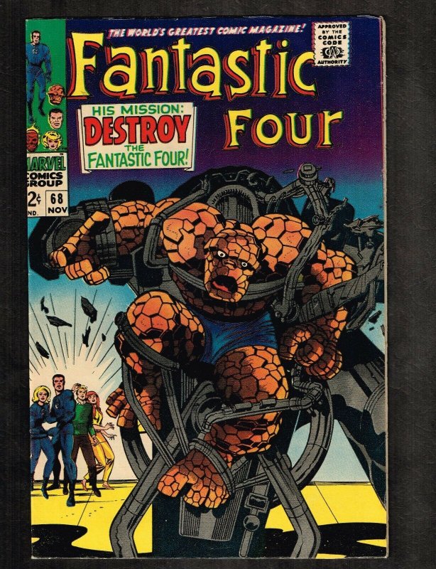 Fantastic Four #68 ~ His Mission: Destroy The FF ~ 1967 (7.0) WH 