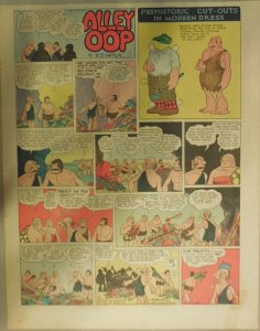 Alley Oop Sunday by VT Hamlin from 6/27/1937 Tabloid Size Page Rare! Paper Doll