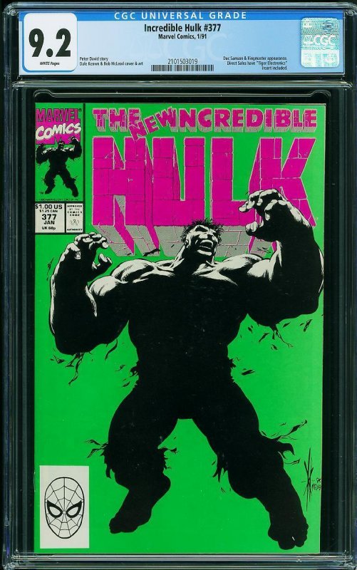 The Incredible Hulk #377 (CGC 9.2) 1st Appearance of Professor Hulk !!!