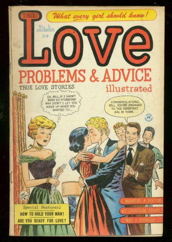 LOVE PROBLEMS #4 1949-LEE ELIAS-HARVEY COMICS-EARLY ISS VG/FN 