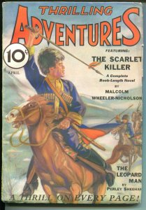 Thrilling Adventures 4/1932-4th issue-Leopard Man-Wheeler-Nicholson-Cave-FN