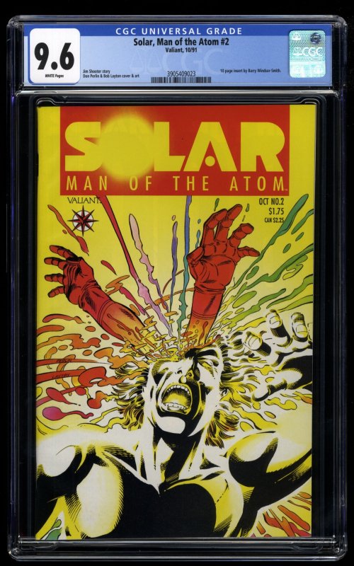 Solar, Man of the Atom #2 CGC NM+ 9.6 White Pages