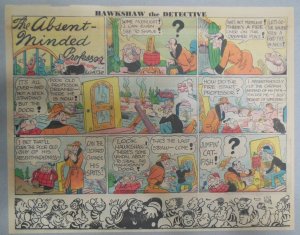 Hawkshaw The Detective Sunday Page Gus Mager from 12/25/1938 Size 11 x 15 inch