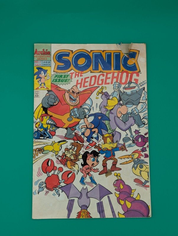 Archie SONIC THE HEDGEHOG #1 First Issue LOW GRADE Sega reader copy 1993