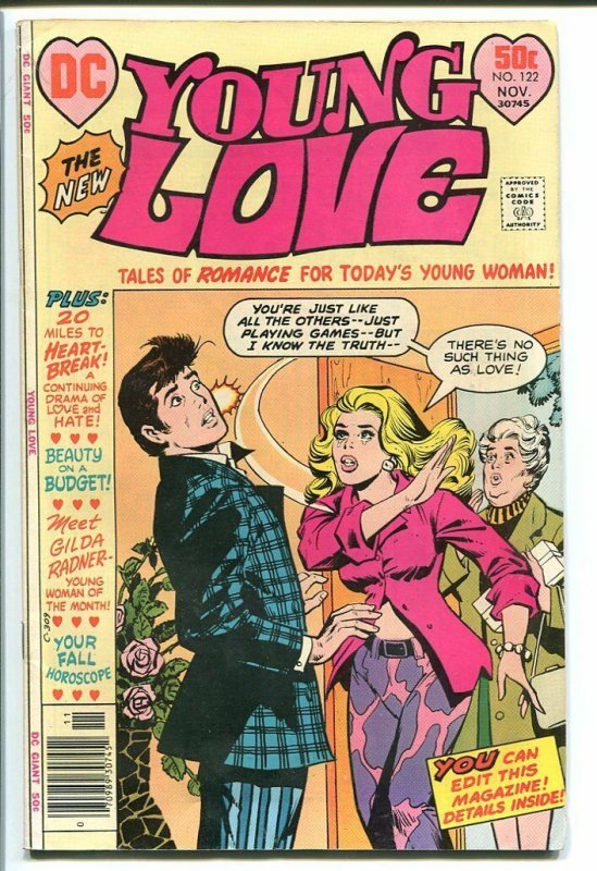 YOUNG LOVE #122-DC ROMANCE-GOOD ISSUE-SLAP COVER! FN