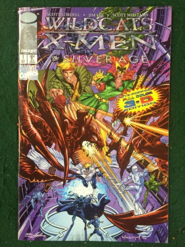 WILDC.A.T.S/X-Men: The Modern Age 3D #1 Comic Book w/ Glasses Image Marvel 1997 