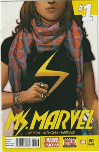 MS Marvel # 1 Variant 3rd Printing Cover NM Marvel Rare Low Print Run