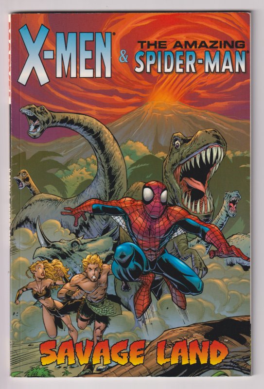Marvel Comics! X-Men/Spider-Man Savage Land! Trade Paper Back!