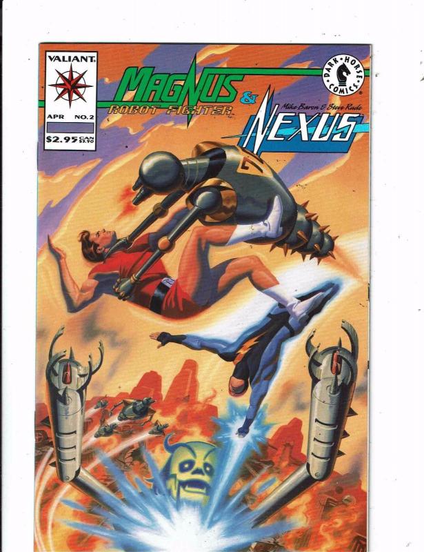 Lot of 2 Magnus Robot Fighter & Nexus Valiant/Dark Horse Comic Books #1 2 WT18