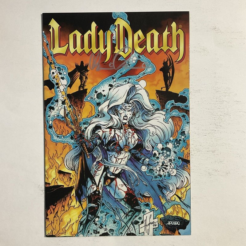 Lady Death The Reckoning 1 1996 Signed by Brian Pulido Chaos NM near mint