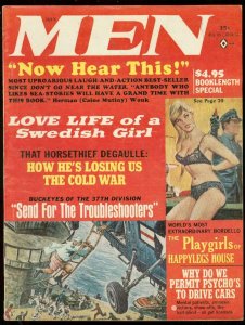 MEN MAGAZINE JULY 1965-SWEDISH LOVE LIFE-PLAYGIRLS-WW 2 FN