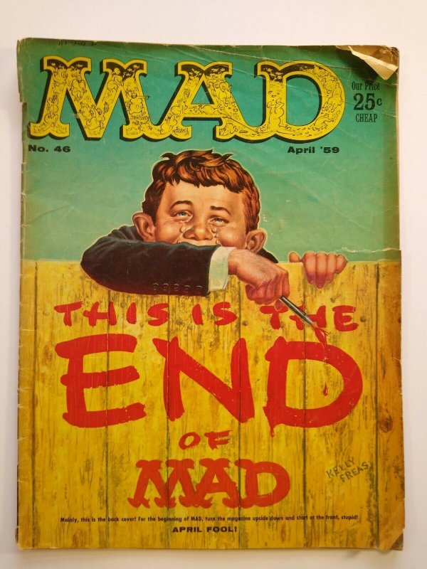 MAD Magazine April 1959 No 46 The End April Fools Television Roulette Western 