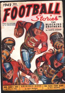 Football Stories #7 12/1942-Allen Anderson cover-WWII era issue -Feg Murray- ...