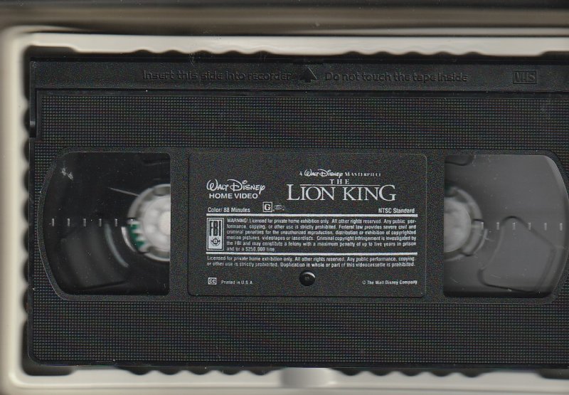 Walt Disney’s The Lion King VHS