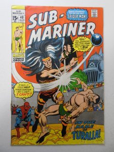 Sub-Mariner #40 (1971) GD/VG Condition moisture damage, rusty staples