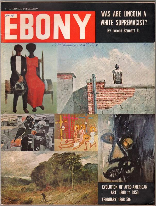 Ebony 2/1968-Was Lincoln a White supremacist-Afro-Ameican artG/VG